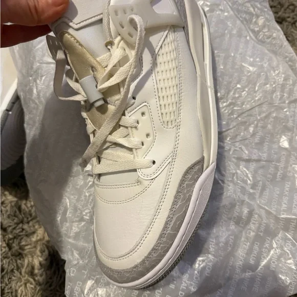 Jordan Men's Cream High-Top Sneakers - Picture 3 of 6